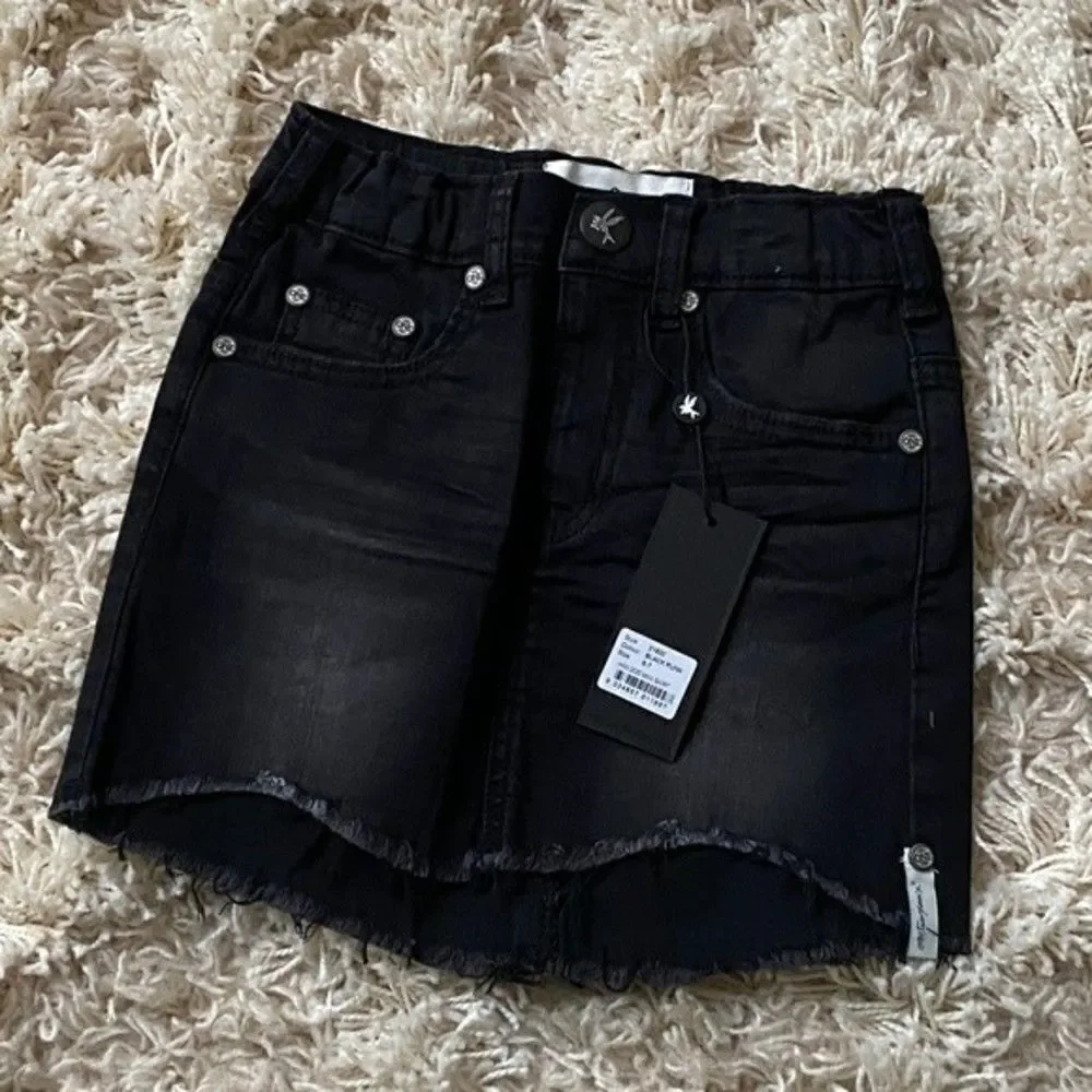 One Teaspoon Black Punk Jean Mini Skirt Size‎ 6-7